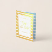 海マウンテンライトハウスウェディング日付を保存 箔カード (正面)