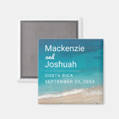 海マグネットビーチ結婚式Favor Keepsake マグネット (正面/裏面)