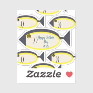 海マグロ水産の海産動物の父の日 シール