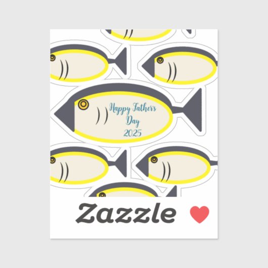 海マグロ水産の海産動物の父の日 シール (シート)