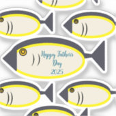 海マグロ水産の海産動物の父の日 シール (正面)