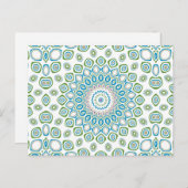 海マンダラ（青と灰色と白） ポストカード (正面/裏面)