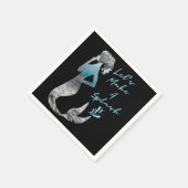 海マーメイドが飛び散ろう スタンダードカクテルナプキン (角)