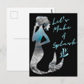 海マーメイドが飛び散ろう ポストカード (正面/裏面)