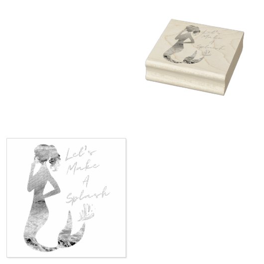 海マーメイドが飛び散ろう ラバースタンプ (押印)