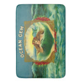 海マーメイドシガーラベル バスマット (正面縦)