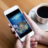 海マーメイド1歳の誕生日パーティの招待状 招待状