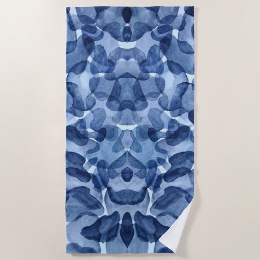 海ミスト水色 ビーチタオル (正面)