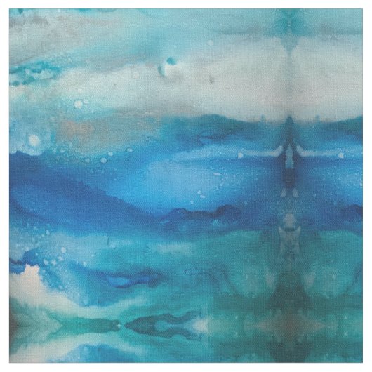 海ムード織物 |スタイル#4 |青いビーチ ファブリック (クローズアップ)