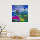 海モダンによる印象派の牧草地 ポスター (キッチン)