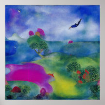 海モダンによる印象派の牧草地