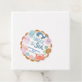 海モダンのエレガント誕生日の下の水色4 フェイバータグ (インサイチュ)