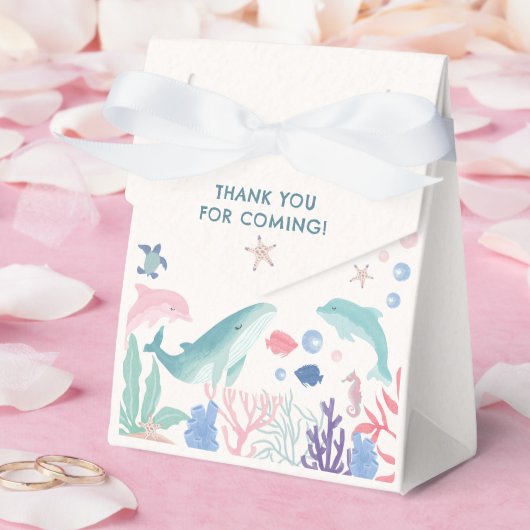 海モダンの赤ちゃんシャワーの下の水色 フェイバーボックス (ウェディング)