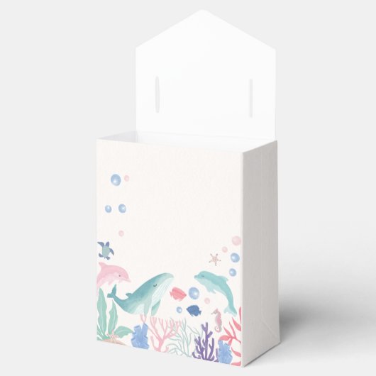 海モダンの赤ちゃんシャワーの下の水色 フェイバーボックス (オープン)