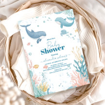 海モダンの赤ん男女兼用坊のシャワー