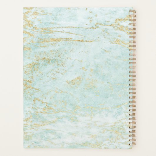 海モダンの金ゴールド計画に結婚おける プランナー手帳 (裏面)