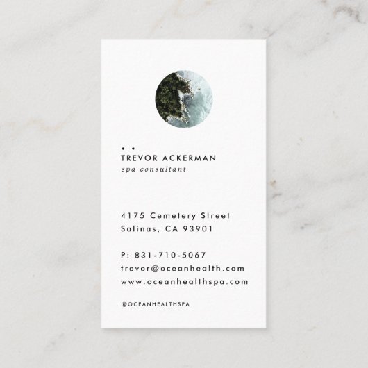 海モダンカード 名刺 (裏面)