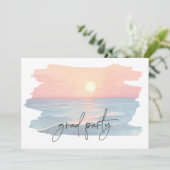 海モダンサンセットビーチ卒業写真パーティー 招待状 (スタンド正面)