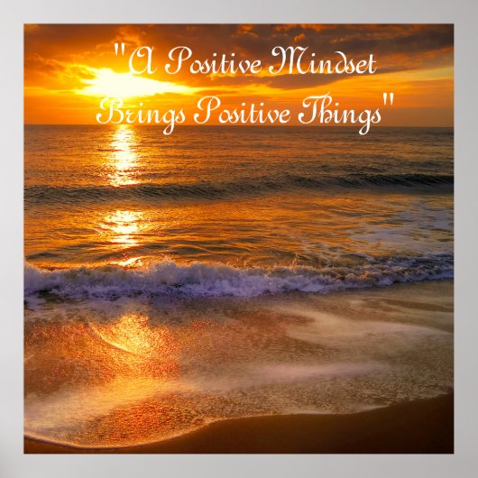 海モダンサンセットポスター ポスター (正面)