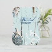 海モダンシーシェルビーチブライダルシャワー 招待状 (スタンド正面)