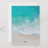 海モダンビーチファミリーフォトホリデーカード シーズンカード (裏面)