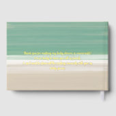 海モダンビーチ赤ちゃんシャワーありがとうメッセージ ゲストブック (裏面)