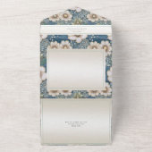 海モダンフローラサテン&パールズディナー オールインワン招待状 (外側)