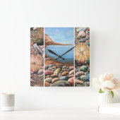 海モダン景 スクエア壁時計 (ホーム)