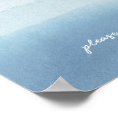 海モダン水彩赤ちゃんシャワー飲料の看板 ポスター (角)