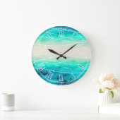 海モダン絵を描の壁時計 ラージ壁時計 (ホーム)