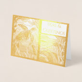 海モダン航海の海&あいさつウミガメ 箔カード (正面)