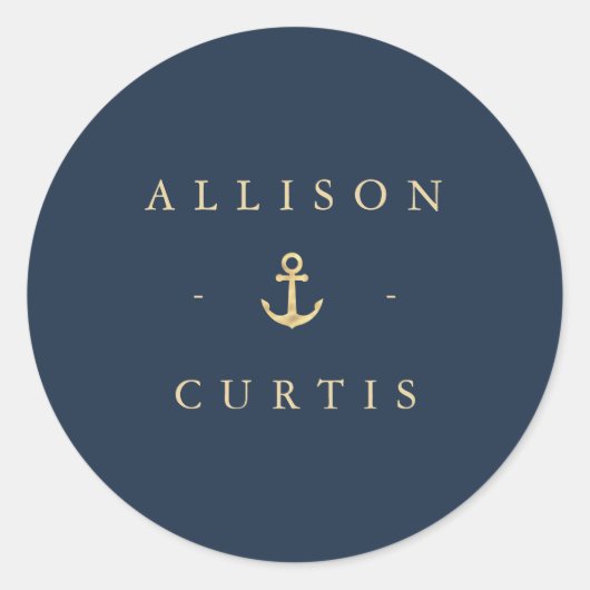 海モダン航海の結婚のシール ラウンドシール (正面)
