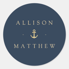 海モダン航海の結婚のシール ラウンドシール