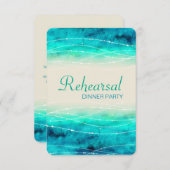 海モダン色彩の鮮やかのリハ結婚ーナー招待状 招待状 (正面/裏面)