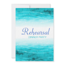 海モダン色彩の鮮やかのリハ結婚ーナー招待状