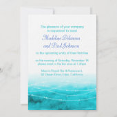 海モダン色彩の鮮やかのリハ結婚ーナー招待状 招待状 (裏面)