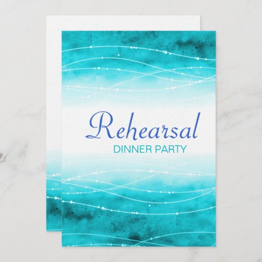 海モダン色彩の鮮やかのリハ結婚ーナー招待状 招待状 (正面/裏面)