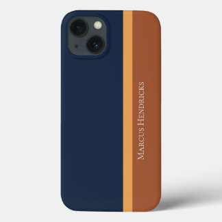 海モダン軍、金ゴールド、青銅色ブロック iPhone 13ケース