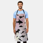 海モダン銀河系 エプロン (着用した状態)