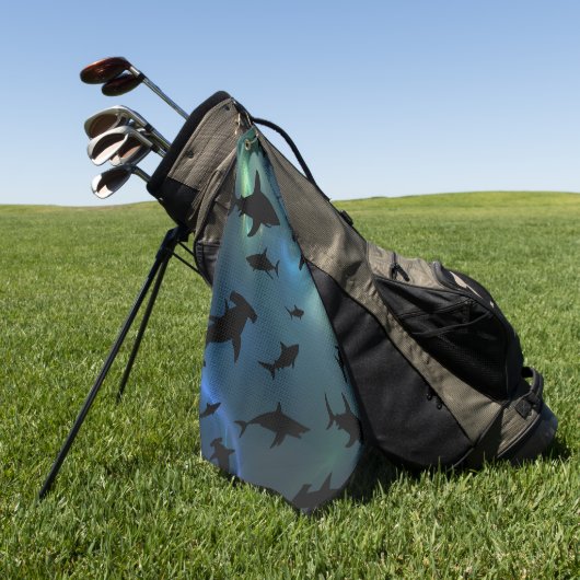 海モダン銀河系 ゴルフタオル (グリーン)