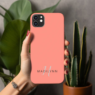 海モノグラムのサンゴ最小主義 iPhone 13 PRO MAXケース