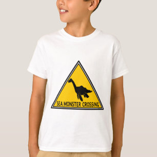 海モンスターの交差のロゴ Tシャツ