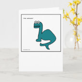 海モンスター-挨拶状 カード (黄色い花)