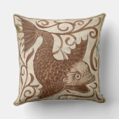 海モンスター(w/c紙で) クッション (裏面)