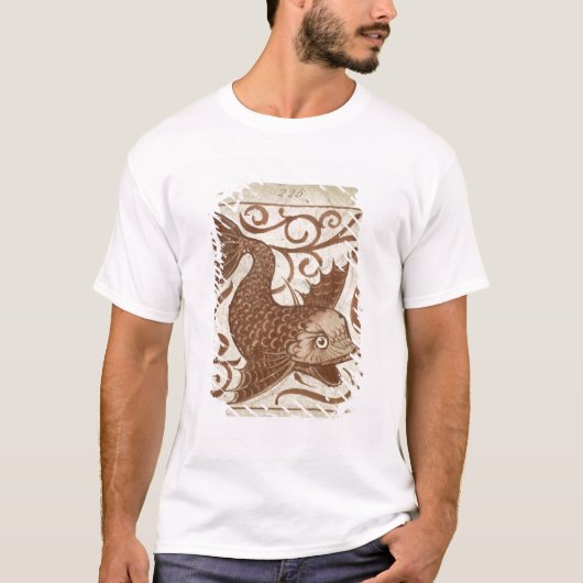 海モンスター(w/c紙で) tシャツ (正面)