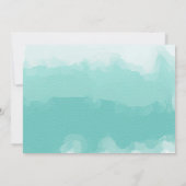 海ヤシ |水彩ビーチ結婚式 招待状 (裏面)