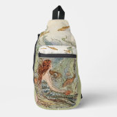 海ユニークの下のヴィンテージ人魚 スリングバッグ (正面)