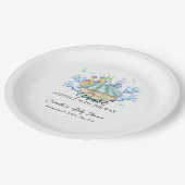 海ユニーク真珠の海の赤ちゃんシャワー ペーパープレート (アングル)