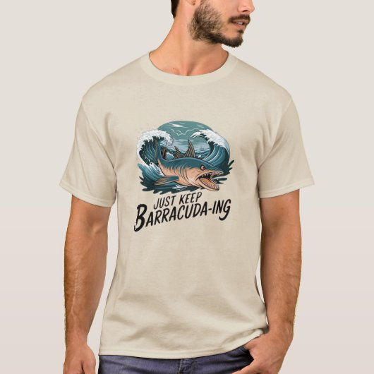 海ユーモアのあるのファンのためのバラクーダ芸術 Tシャツ (正面)