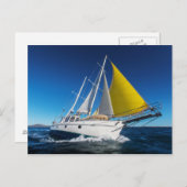 海ヨットに乗ること ポストカード (正面/裏面)